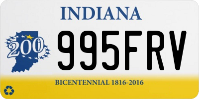 IN license plate 995FRV