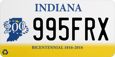 IN license plate 995FRX