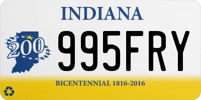 IN license plate 995FRY