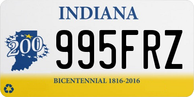 IN license plate 995FRZ