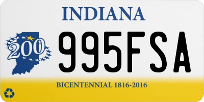 IN license plate 995FSA