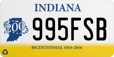 IN license plate 995FSB
