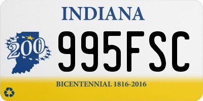 IN license plate 995FSC