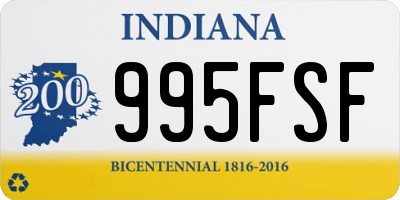 IN license plate 995FSF