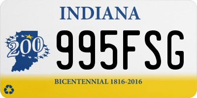 IN license plate 995FSG