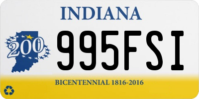 IN license plate 995FSI