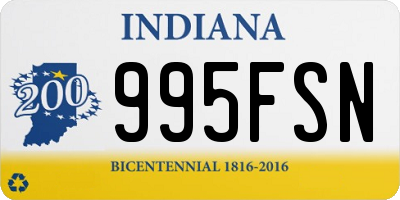 IN license plate 995FSN