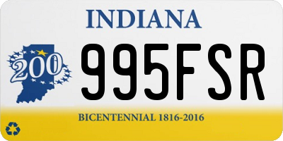 IN license plate 995FSR