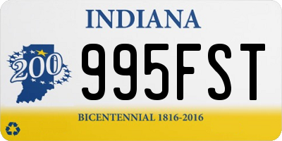 IN license plate 995FST