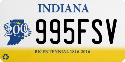 IN license plate 995FSV