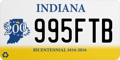 IN license plate 995FTB