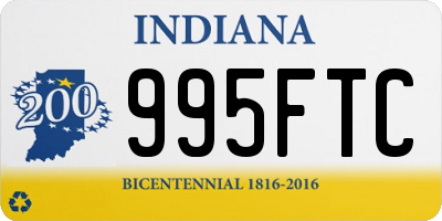 IN license plate 995FTC