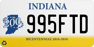 IN license plate 995FTD