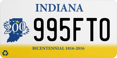 IN license plate 995FTO