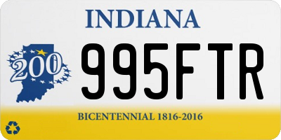 IN license plate 995FTR