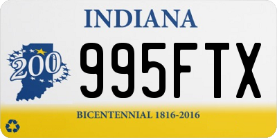 IN license plate 995FTX