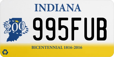 IN license plate 995FUB