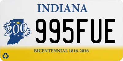 IN license plate 995FUE