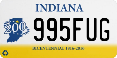 IN license plate 995FUG