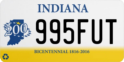 IN license plate 995FUT