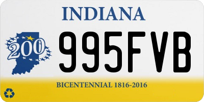 IN license plate 995FVB