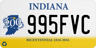 IN license plate 995FVC