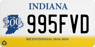 IN license plate 995FVD