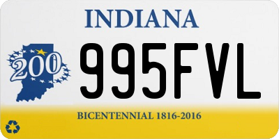 IN license plate 995FVL