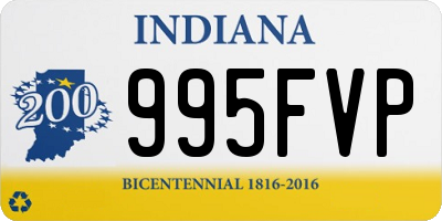 IN license plate 995FVP