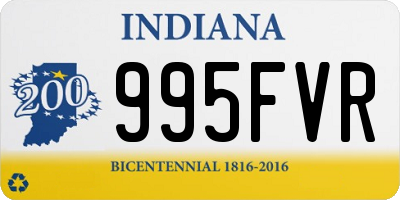 IN license plate 995FVR