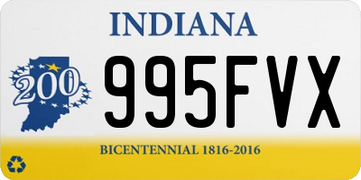 IN license plate 995FVX