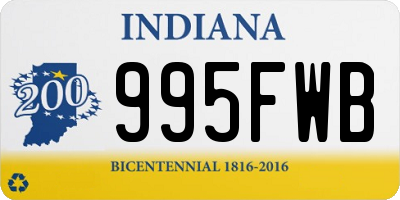 IN license plate 995FWB