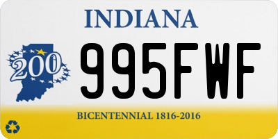 IN license plate 995FWF