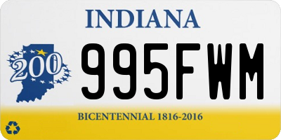 IN license plate 995FWM