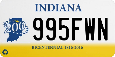 IN license plate 995FWN