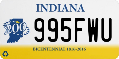 IN license plate 995FWU