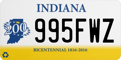 IN license plate 995FWZ