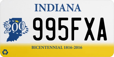 IN license plate 995FXA
