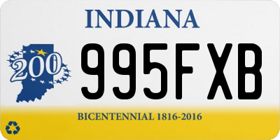 IN license plate 995FXB