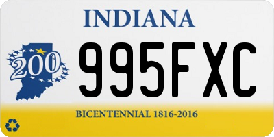 IN license plate 995FXC