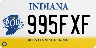 IN license plate 995FXF