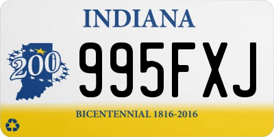 IN license plate 995FXJ