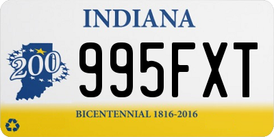 IN license plate 995FXT