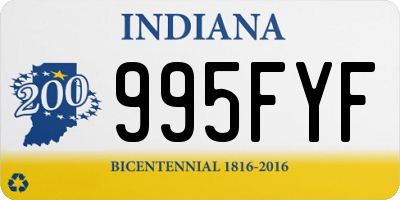 IN license plate 995FYF