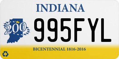 IN license plate 995FYL