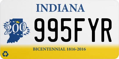 IN license plate 995FYR