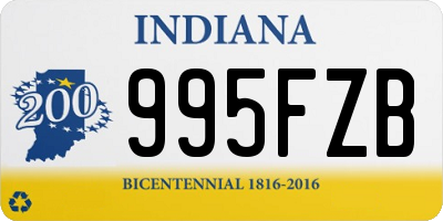 IN license plate 995FZB