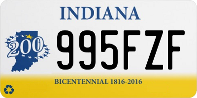 IN license plate 995FZF