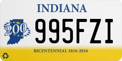 IN license plate 995FZI