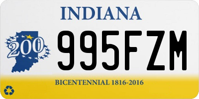 IN license plate 995FZM